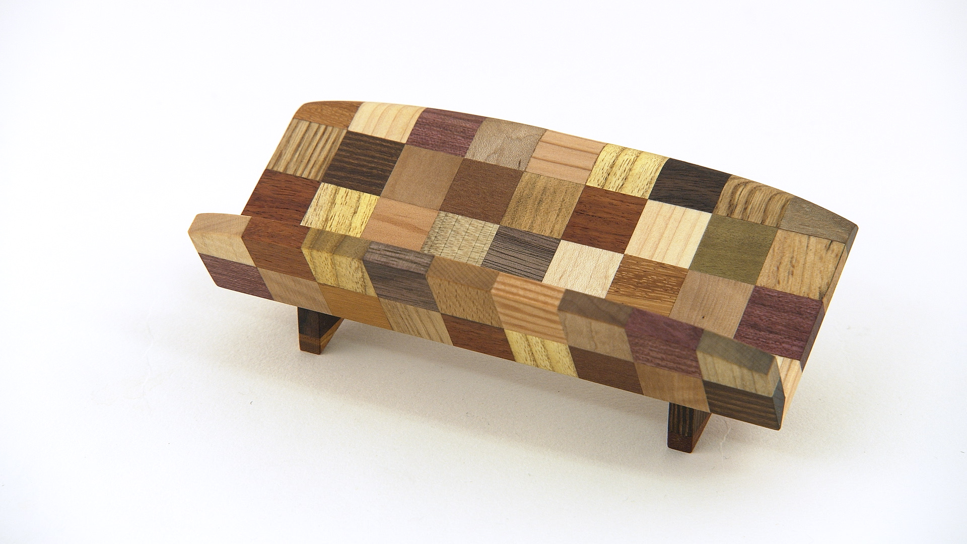 寄木のメガネ置き